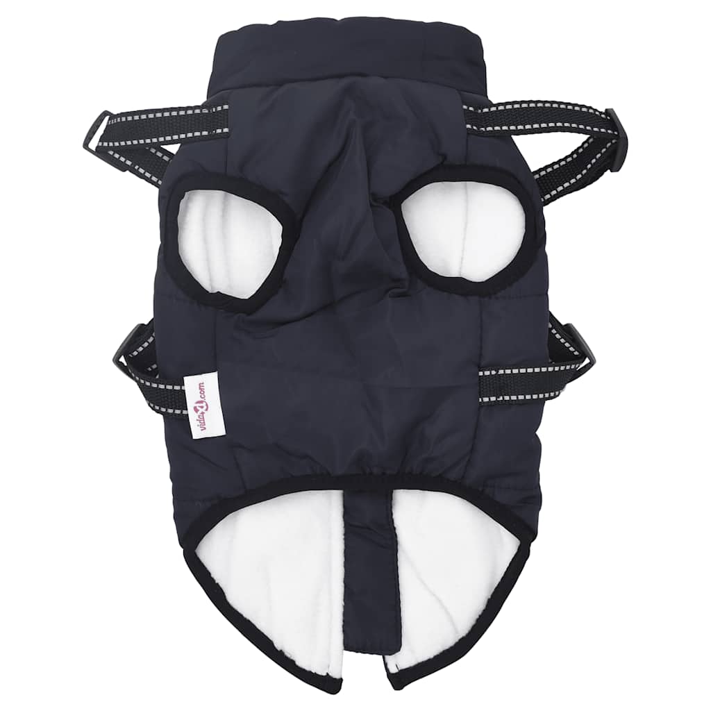 Cappotto Cani Imbracatura Impermeabile Riflettente Blu Navy L24