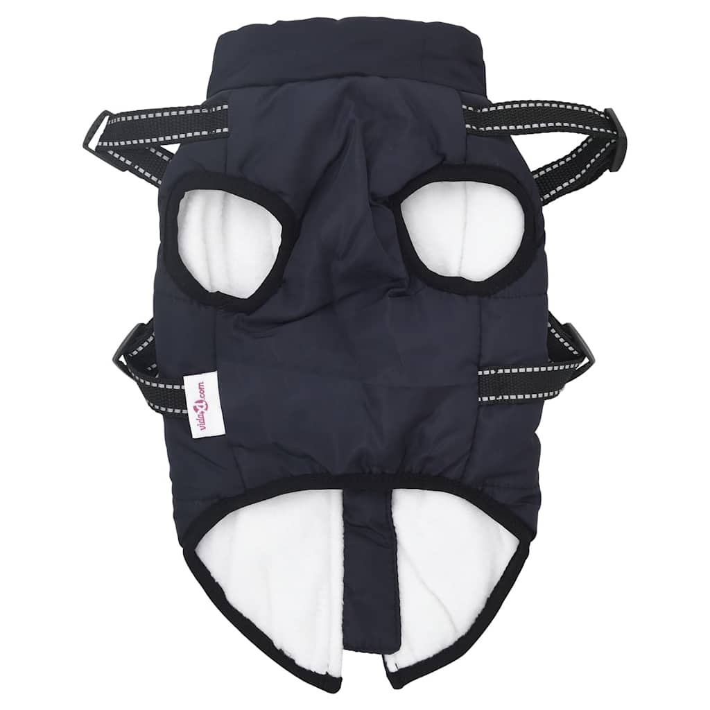 Cappotto Cani Imbracatura Impermeabile Riflettente Blu Navy L28