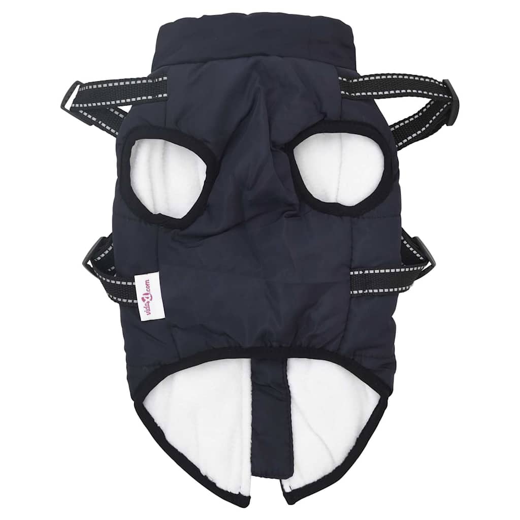 Cappotto Cani Imbracatura Impermeabile Riflettente Blu Navy L36