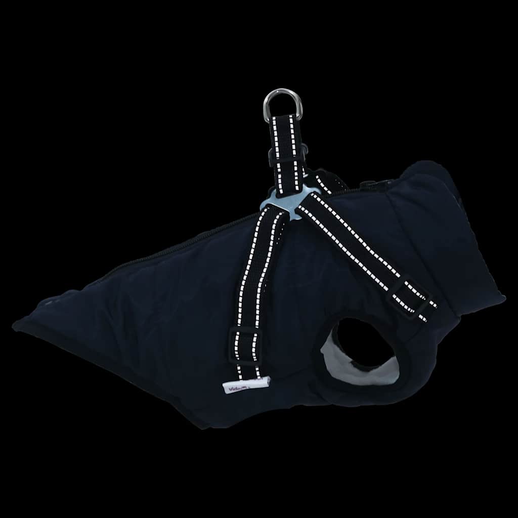Cappotto Cani Imbracatura Impermeabile Riflettente Blu Navy L36
