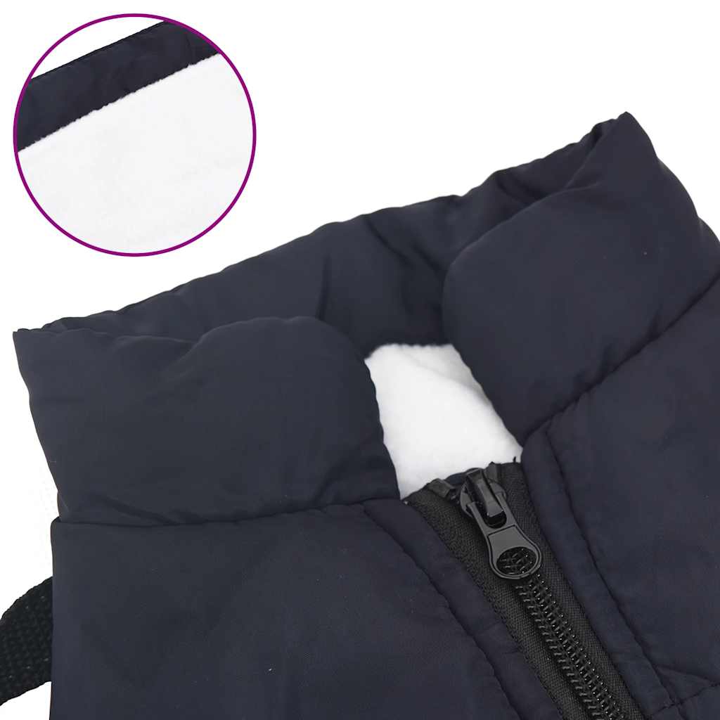 Cappotto Cani Imbracatura Impermeabile Riflettente Blu Navy L36