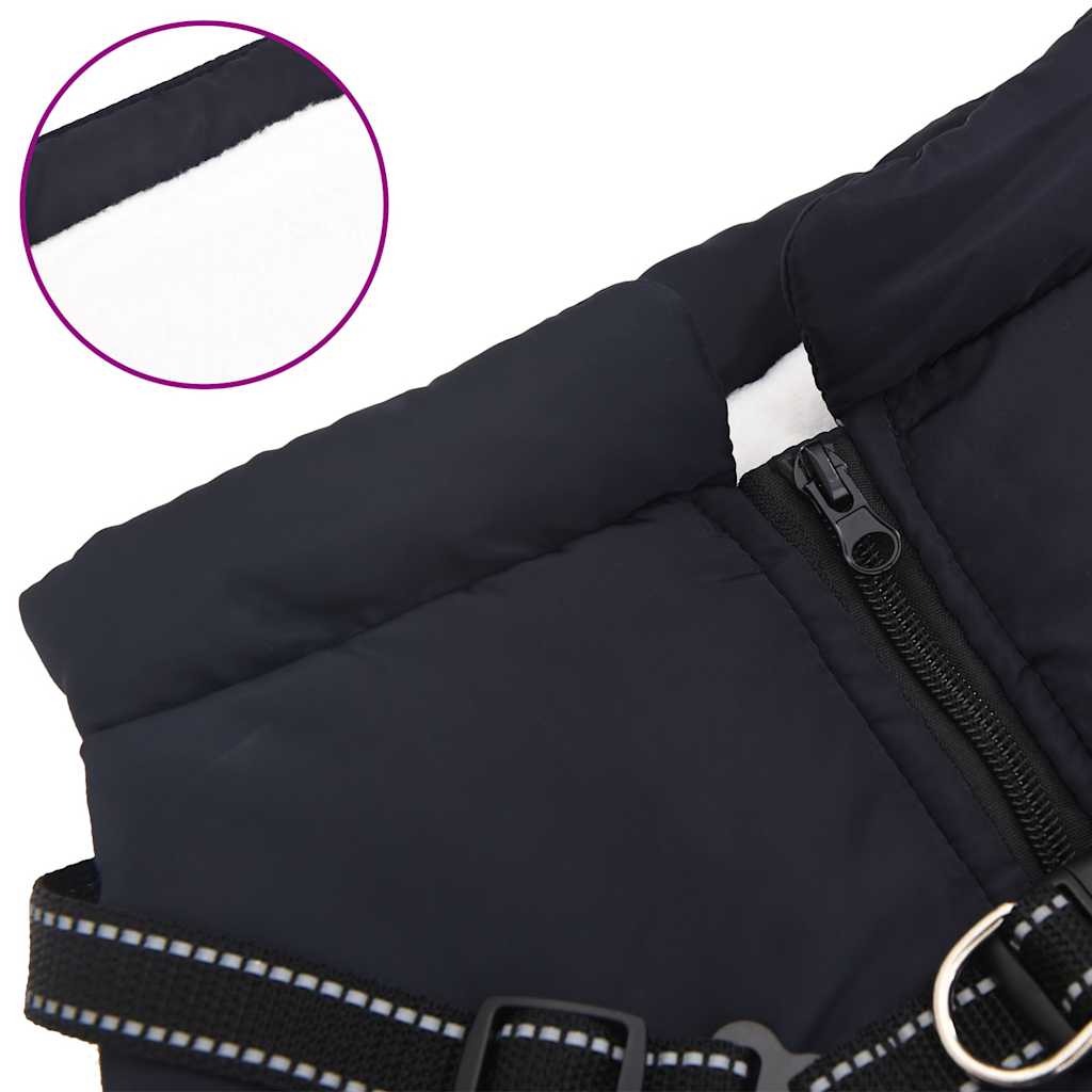 Cappotto Cani Imbracatura Impermeabile Riflettente Blu Navy L44