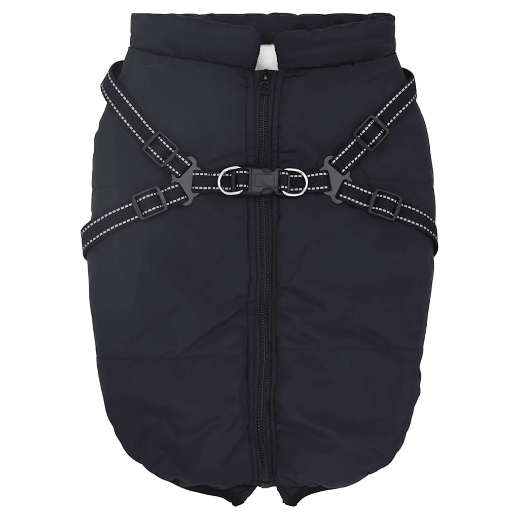 Cappotto Cani Imbracatura Impermeabile Riflettente Blu Navy L48