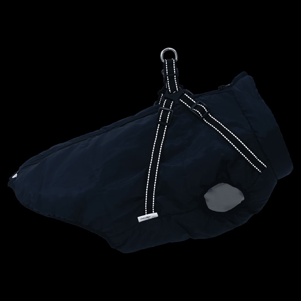 Cappotto Cani Imbracatura Impermeabile Riflettente Blu Navy L48