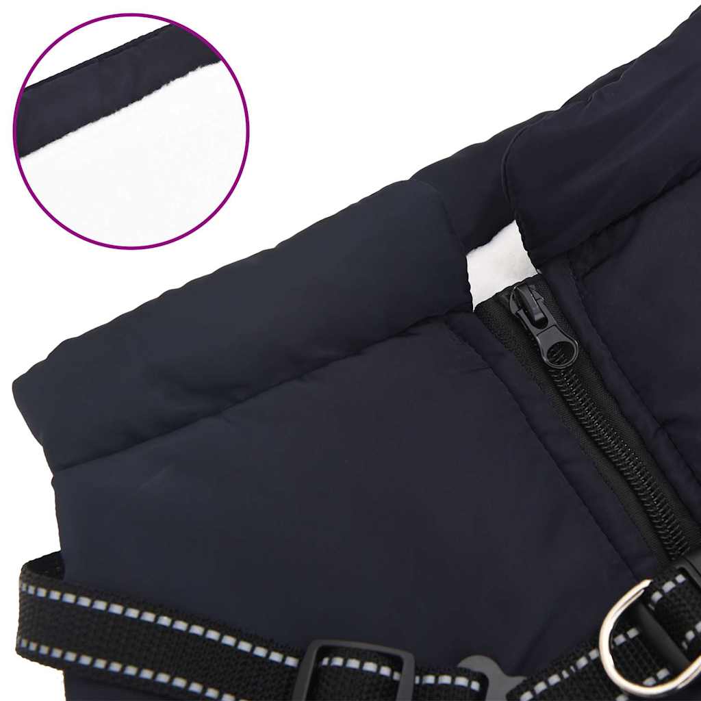 Cappotto Cani Imbracatura Impermeabile Riflettente Blu Navy L52