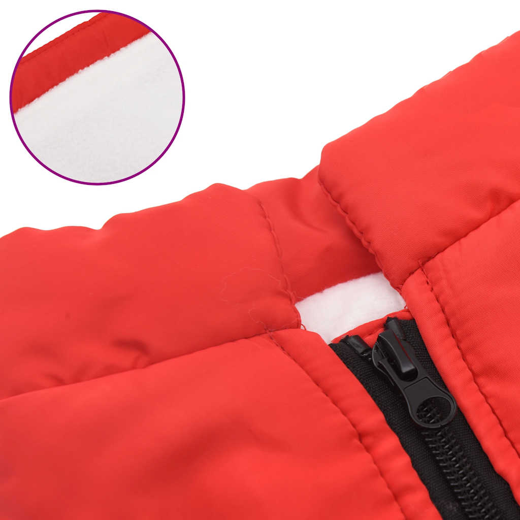 Cappotto Cani Imbracatura Impermeabile Riflettente Rosso L36