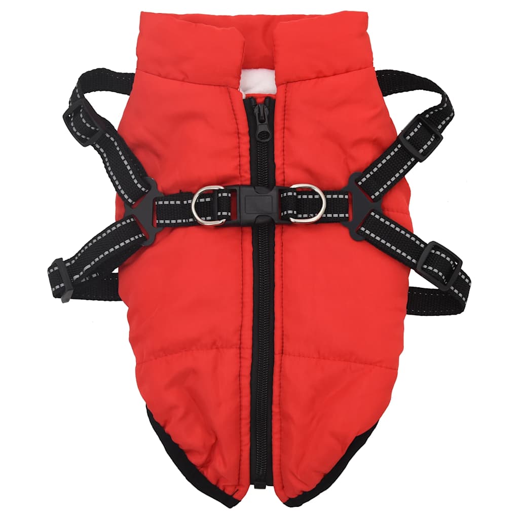 Cappotto Cani Imbracatura Impermeabile Riflettente Rosso L40