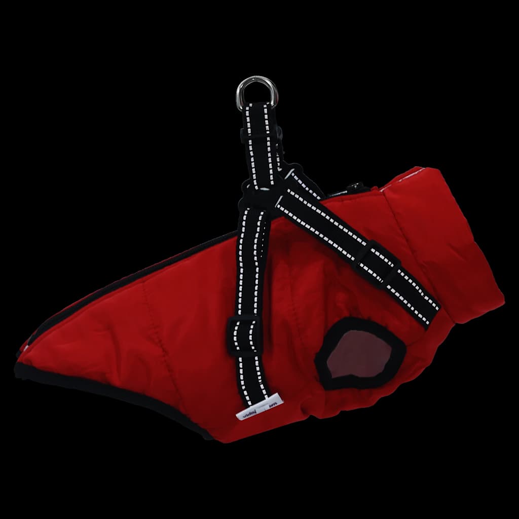 Cappotto Cani Imbracatura Impermeabile Riflettente Rosso L40