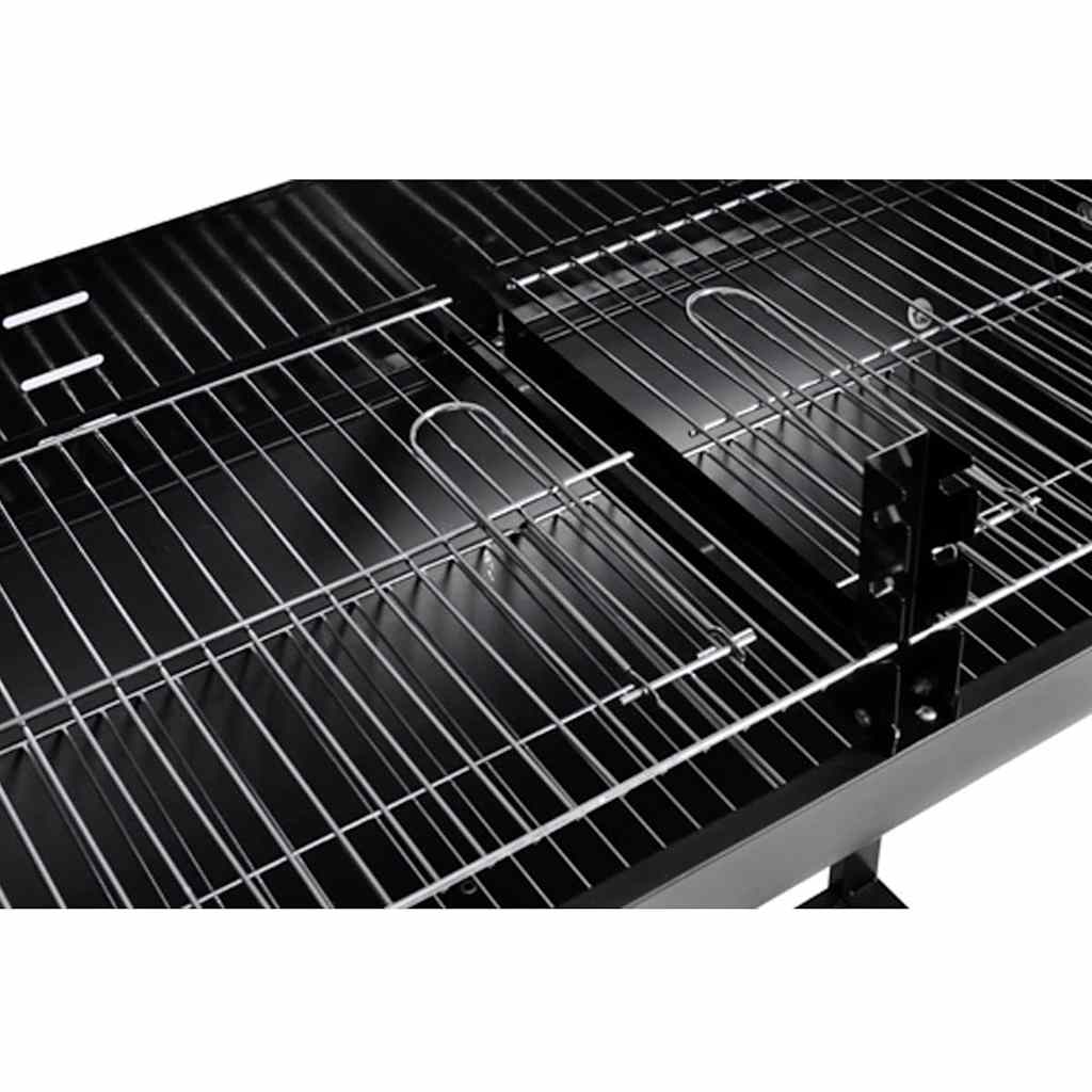 Barbecue a carbonella acciaio 100 cm, 2 griglie e ripiano