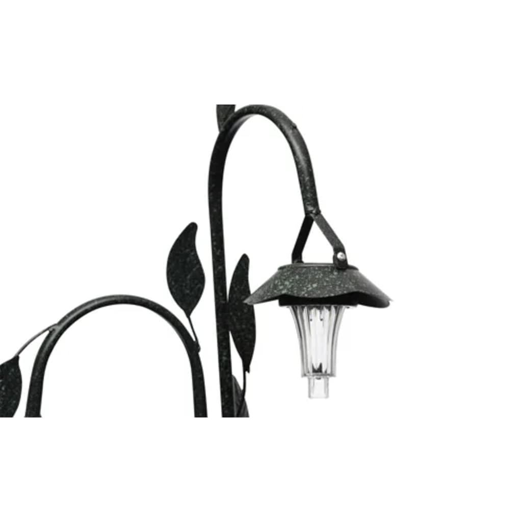 Fioriere partavasi supporto in ferro battuto e lampade LED s