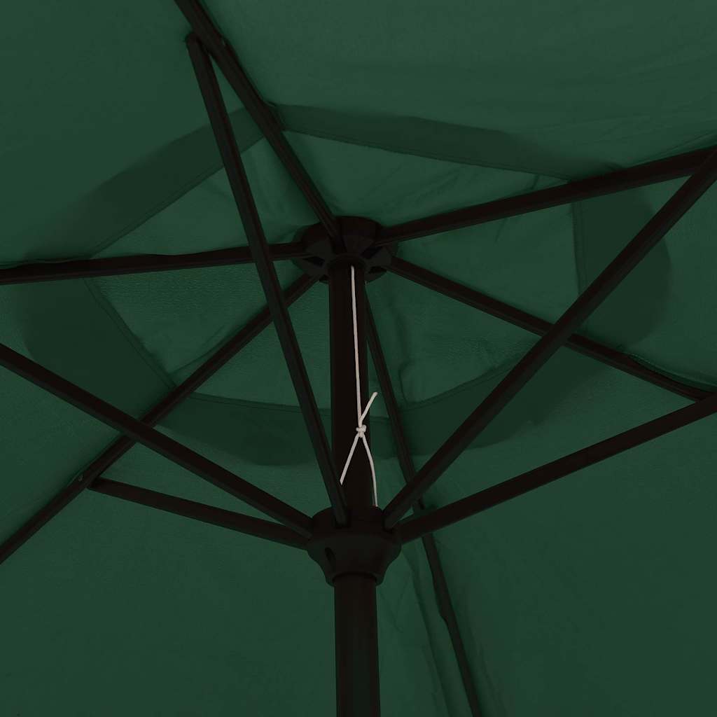 Parasole verde 3 m palo in acciaio