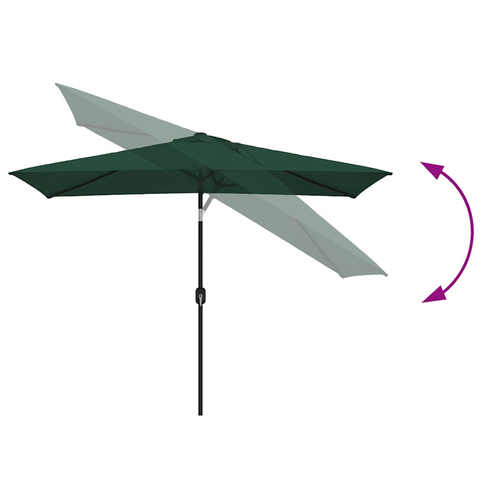 Parasole 200 x 300 cm Verde Rettangolare