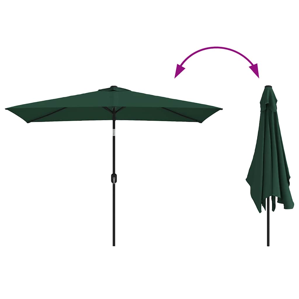 Parasole 200 x 300 cm Verde Rettangolare