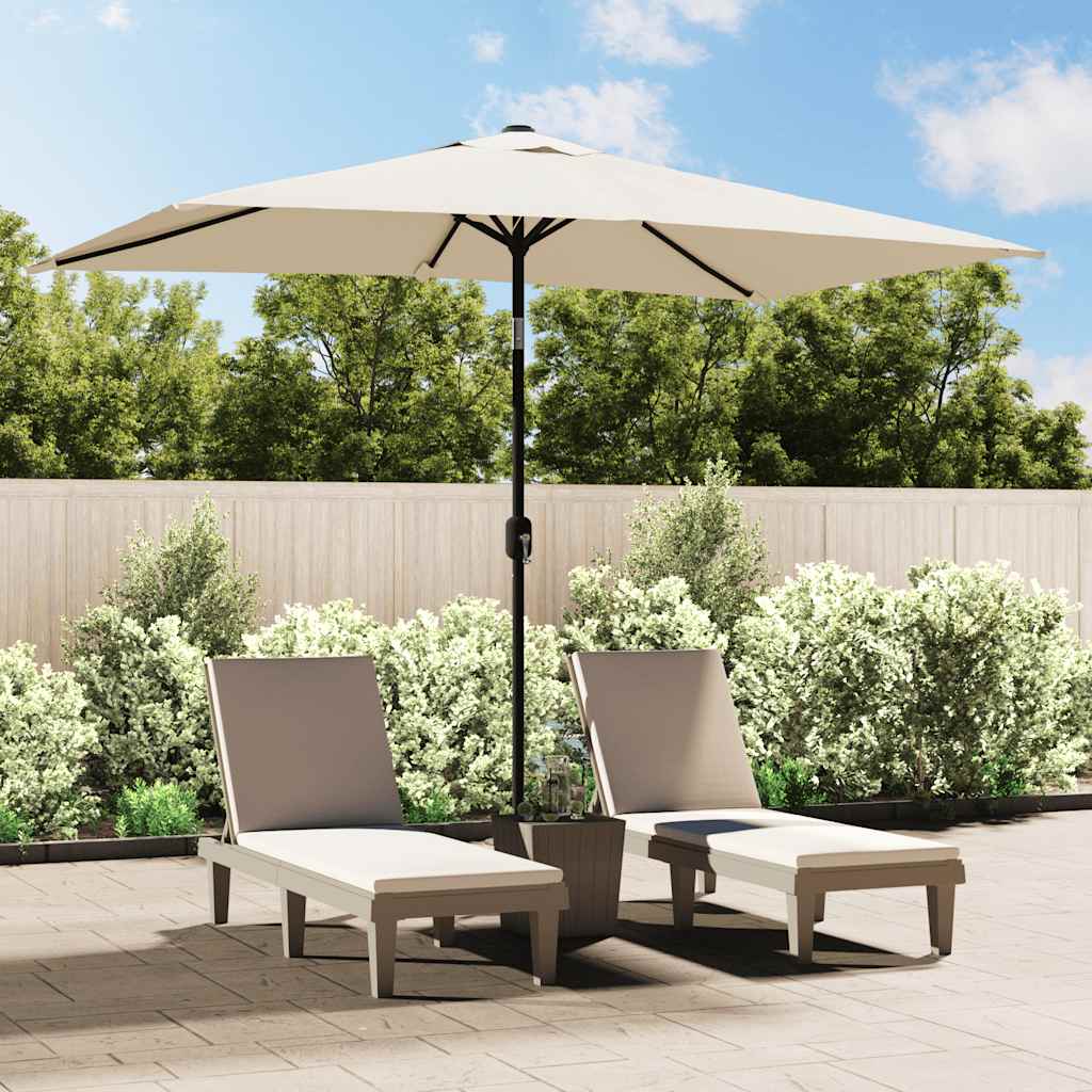 Parasole 200 x 300 cm Bianco Sabbia Rettangolare
