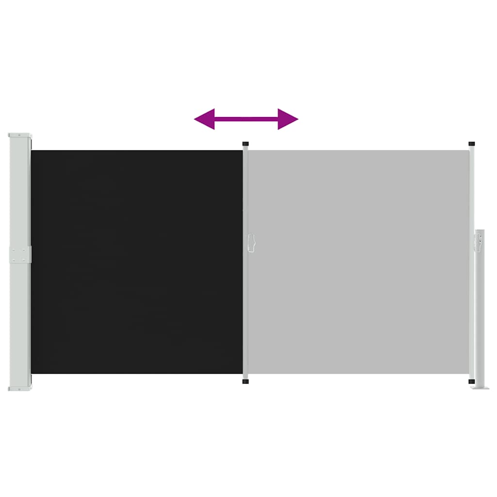 Tendalino Laterale per Patio Terrazzo 160 x 300 cm Nero