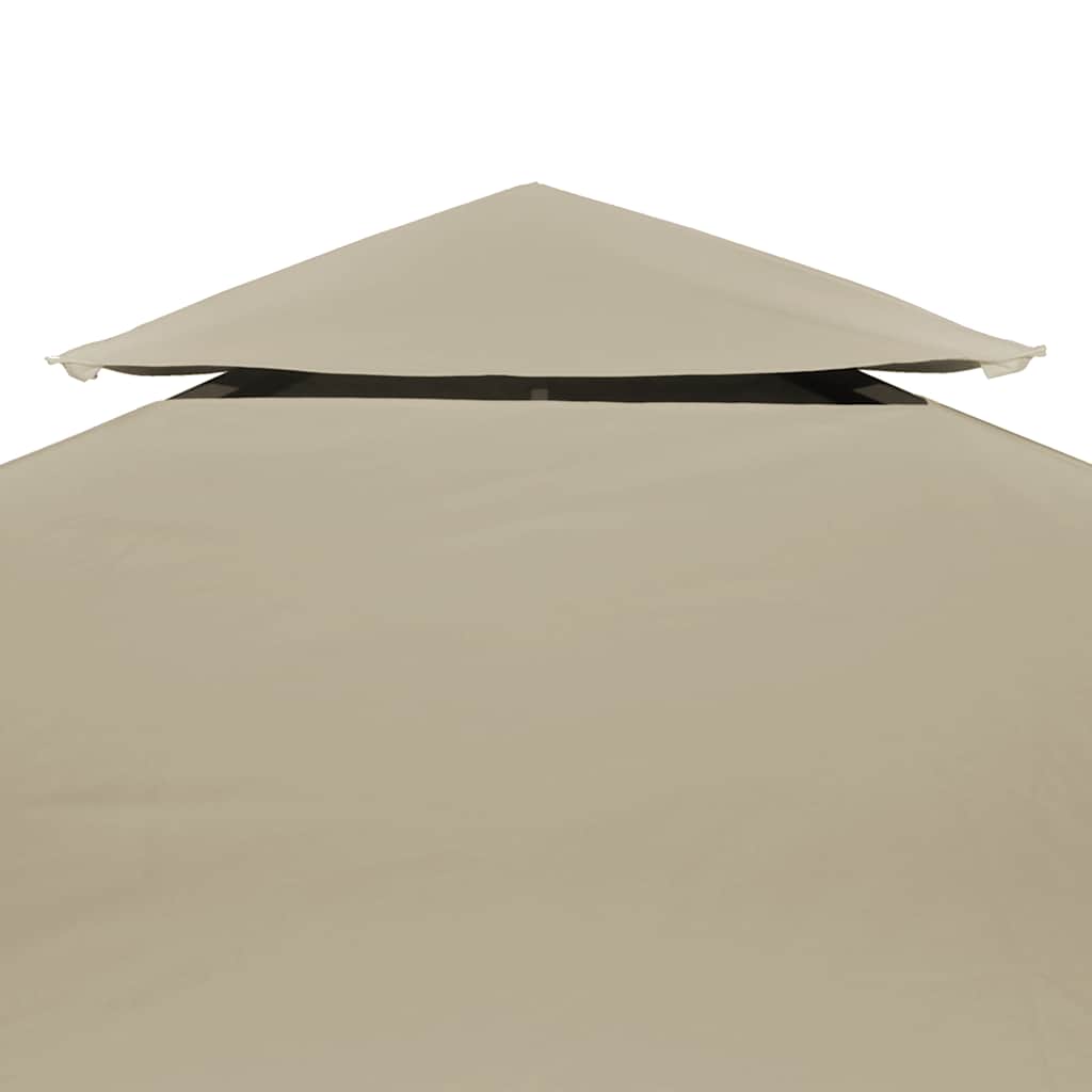 Telo di Ricambio per Gazebo 310g/m² Beige 3x3m