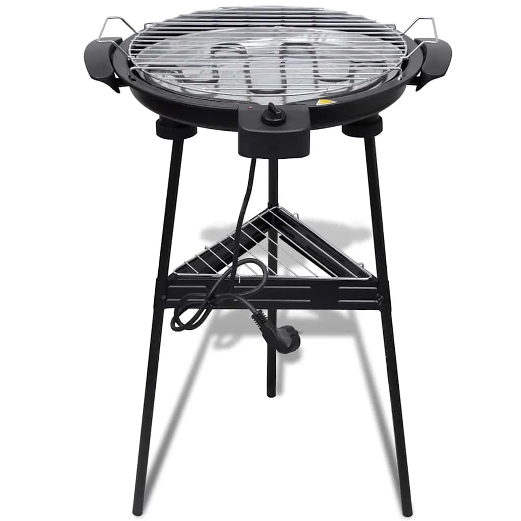 Barbecue elettrico rotondo con supporto BBQ Grill da giardino