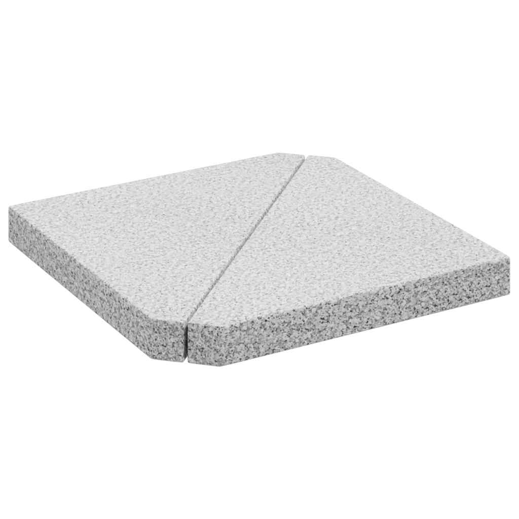 Dischi per pesi per ombrellone 2 pz granito grigio triangolari 14 kg