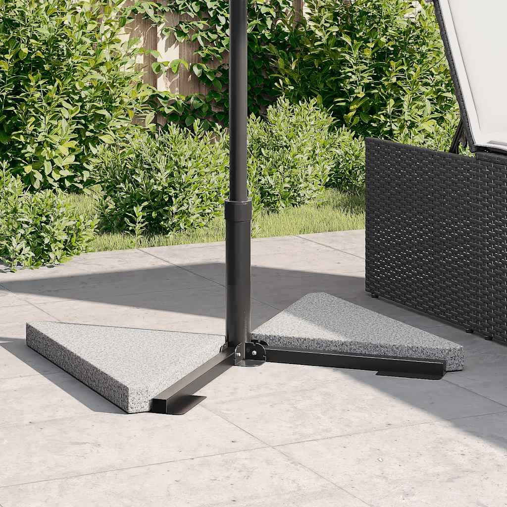 Dischi per pesi per ombrellone 2 pz granito grigio triangolari 14 kg