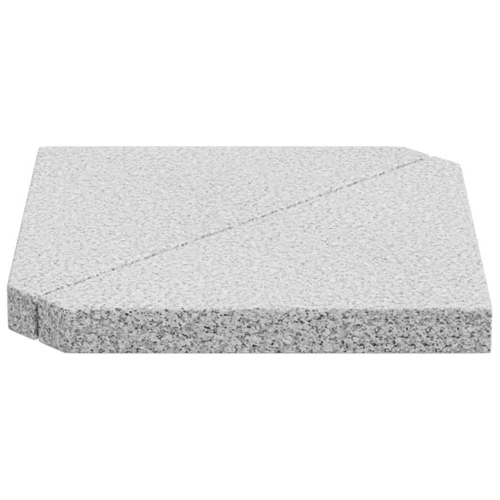 Dischi per pesi per ombrellone 2 pz granito grigio triangolari 14 kg