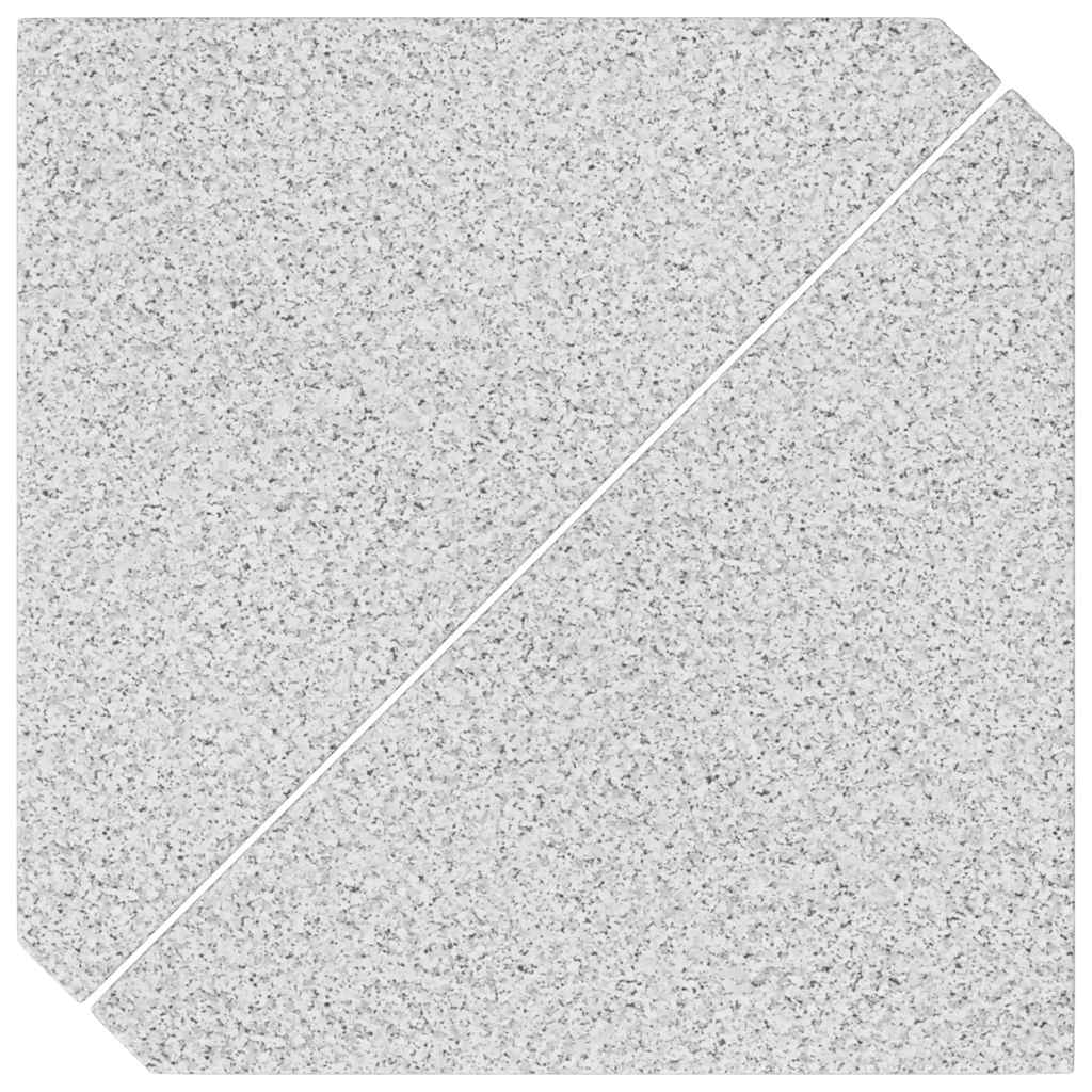 Dischi per pesi per ombrellone 2 pz granito grigio triangolari 14 kg