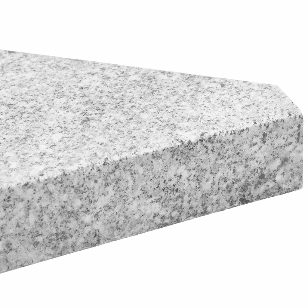 Dischi per pesi per ombrellone 2 pz granito grigio triangolari 14 kg