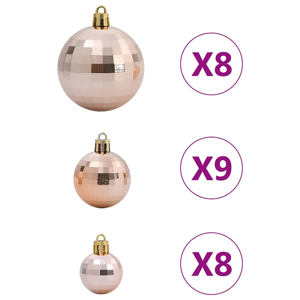 Palline di Natale 100 pz Champagne e Marrone Scuro Ø3/4/6 cm
