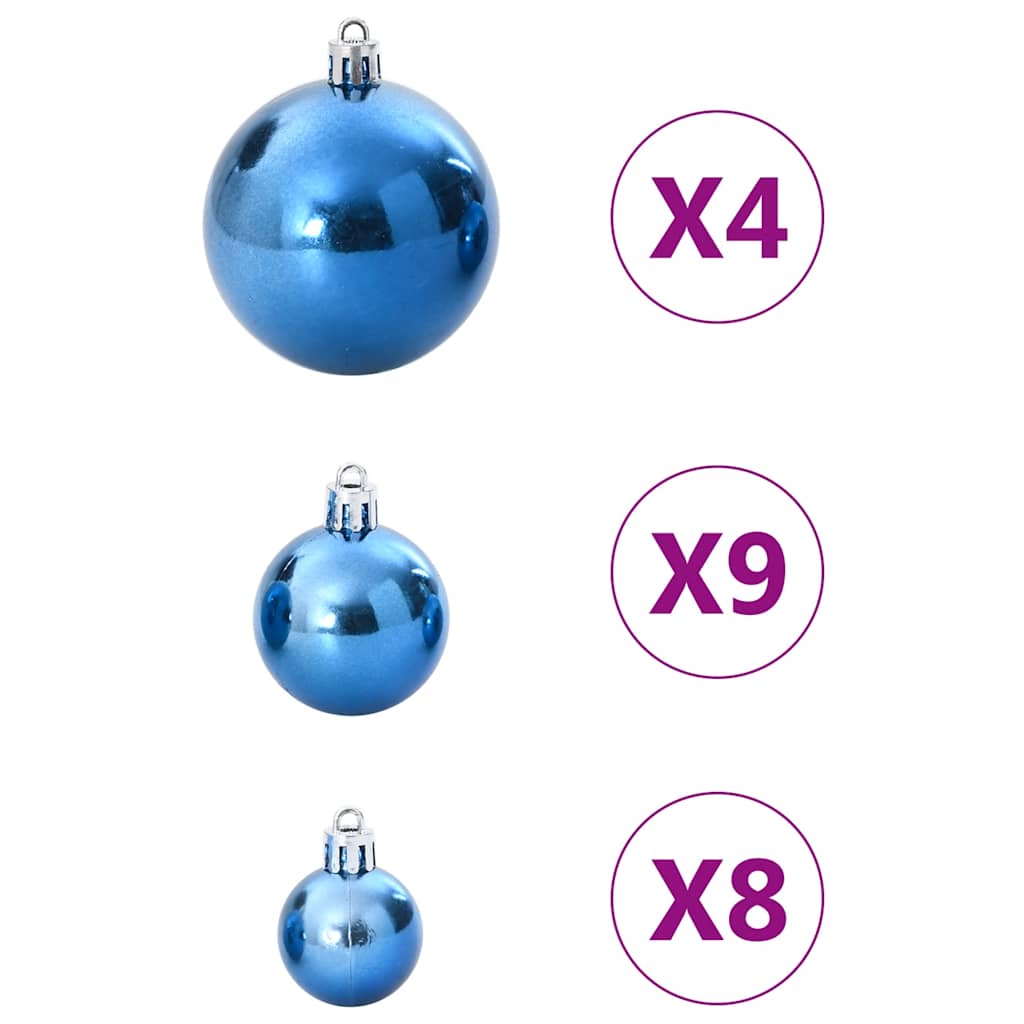 Palline di Natale 98 pz Blu Ø3/4/6 cm