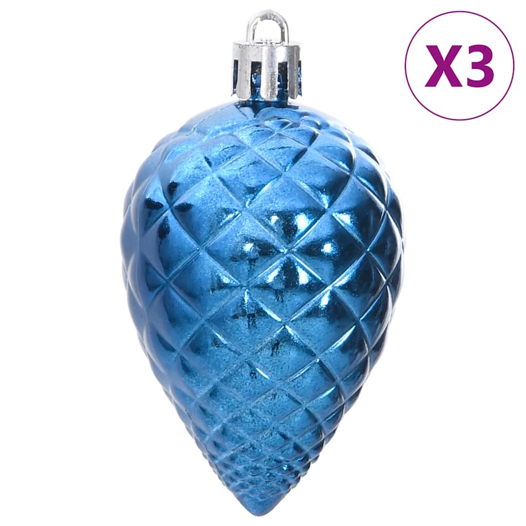 Palline di Natale 98 pz Blu Ø3/4/6 cm