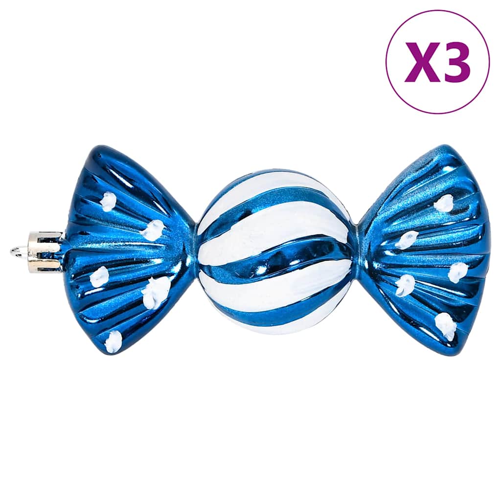 Palline di Natale 98 pz Blu Ø3/4/6 cm