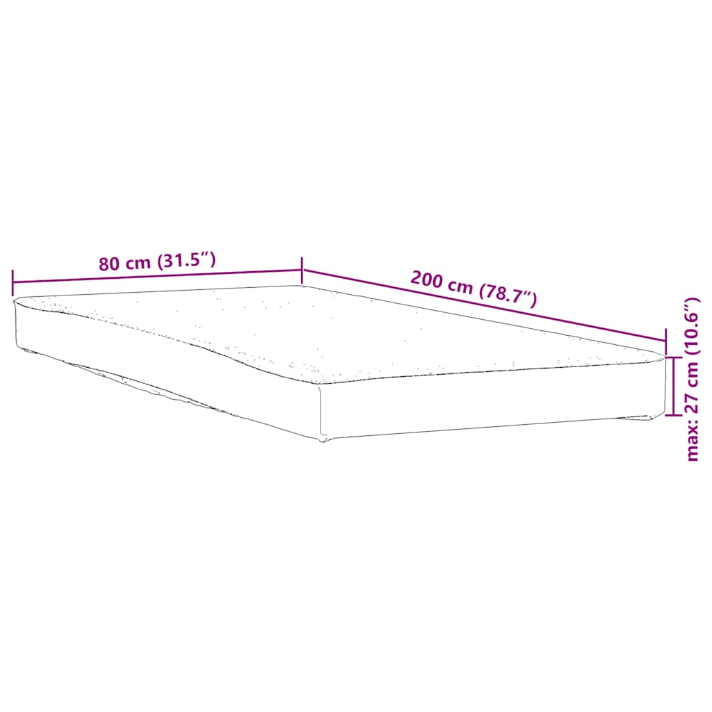 Coprimaterasso Bianco 80x200 cm Impermeabile