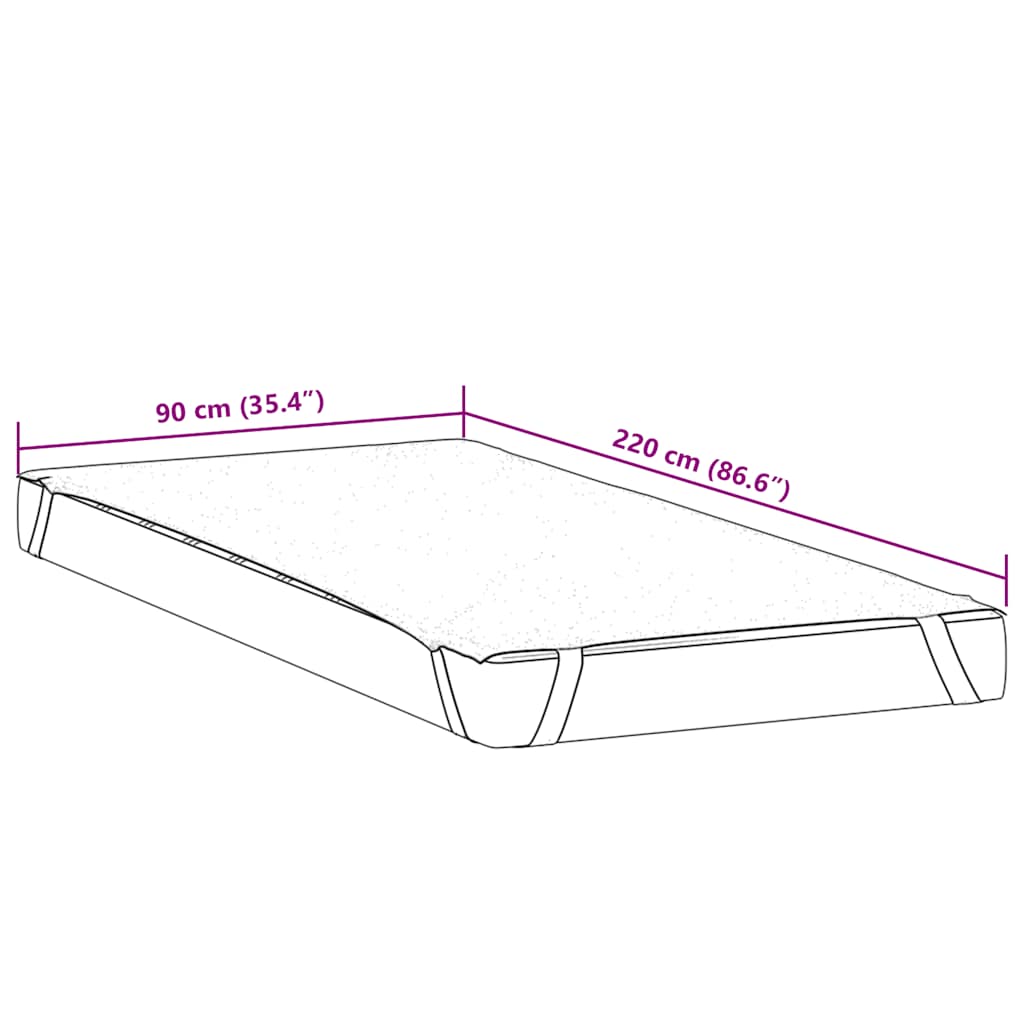 Coprimaterasso Bianco 90x220 cm Impermeabile