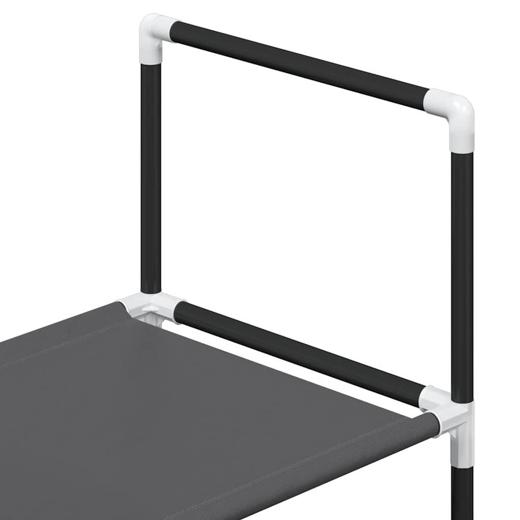 Scarpiera 4 Ripiani Nera 44x28x77 cm in Tessuto Non Tessuto