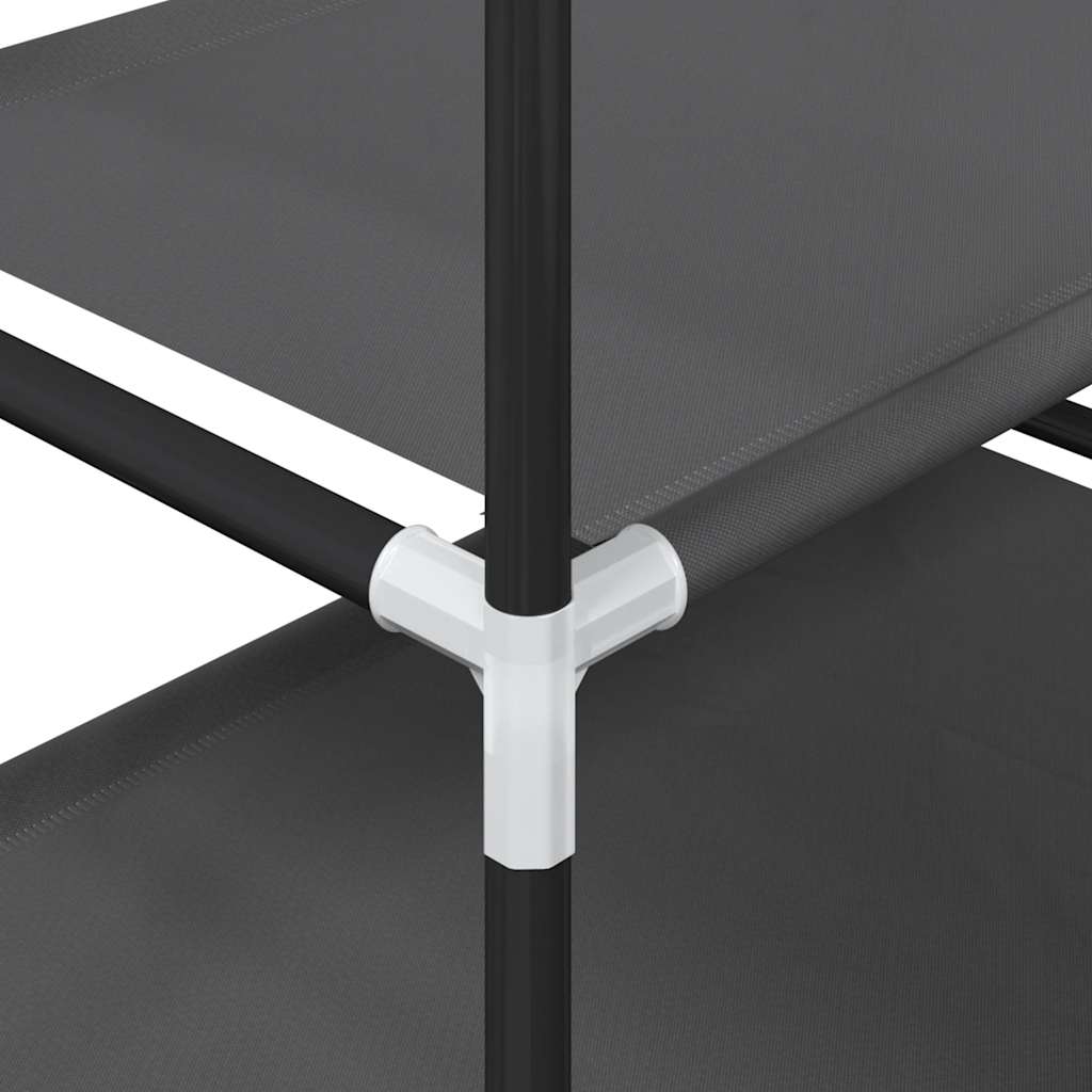 Scarpiera 4 Ripiani Nera 44x28x77 cm in Tessuto Non Tessuto