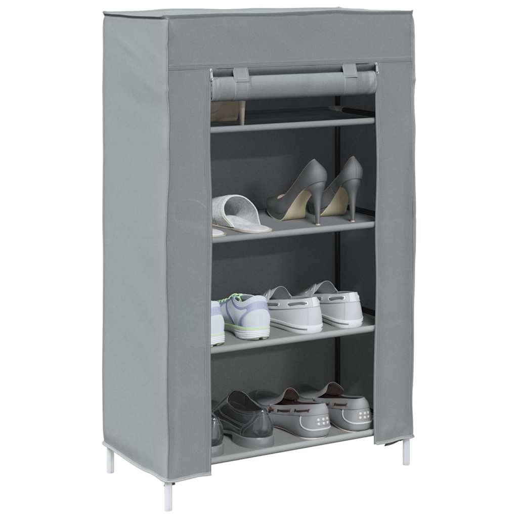 Scarpiera Grigio 60,5x30x97 cm in Tessuto Non Tessuto