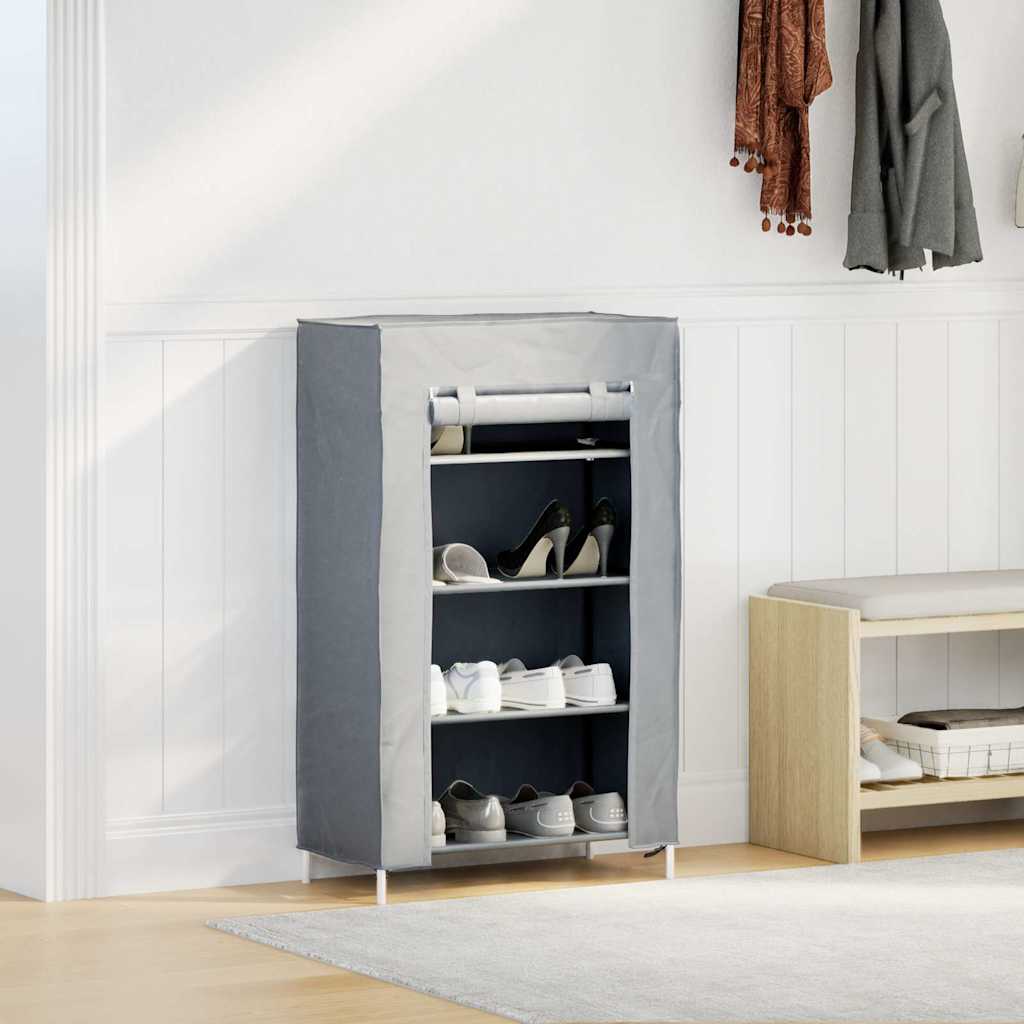 Scarpiera Grigio 60,5x30x97 cm in Tessuto Non Tessuto