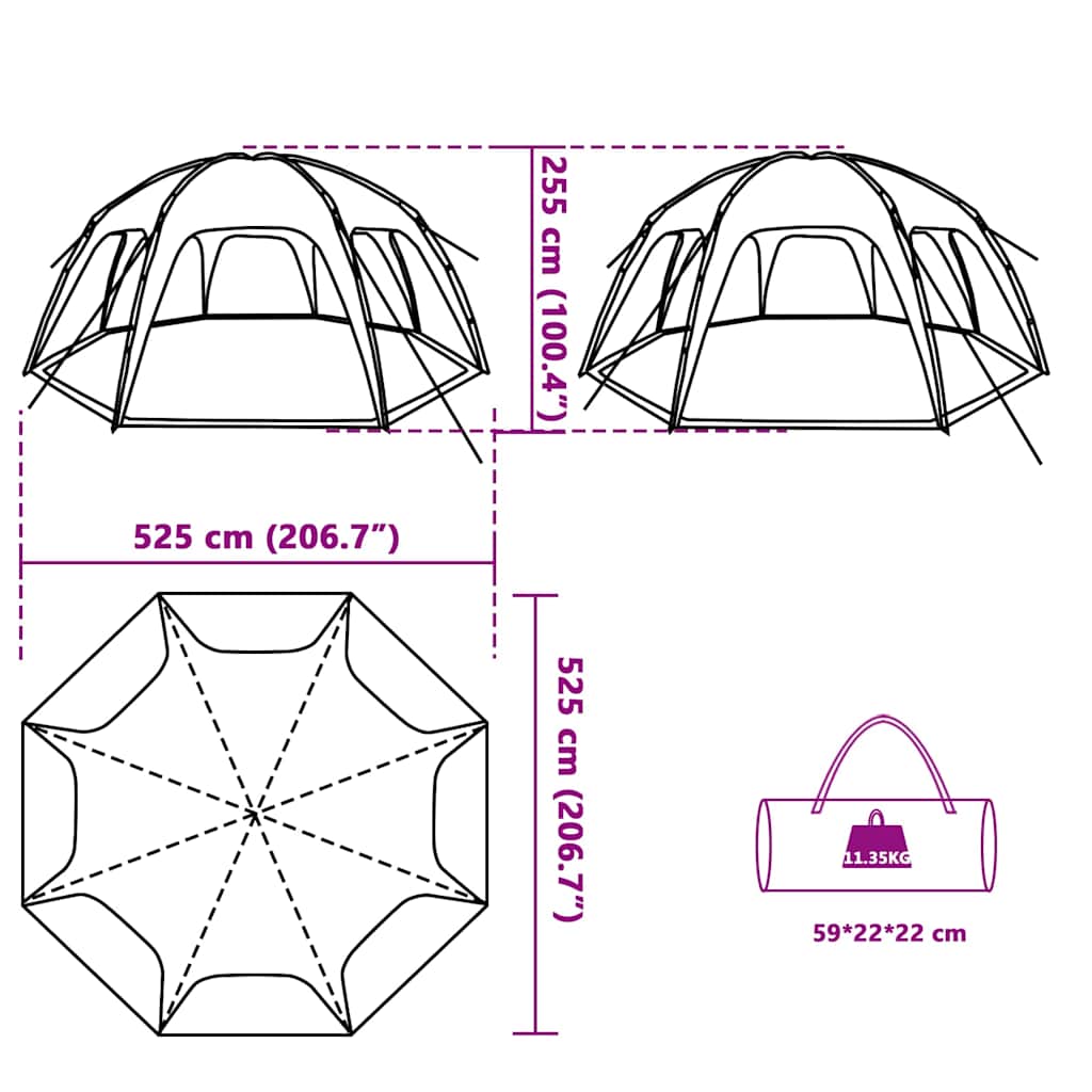 Tenda per Feste Verde Mare Impermeabile