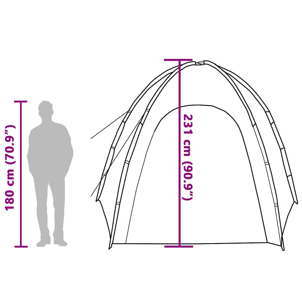Tenda da Piscina 366 x 305 x 231 cm Poliestere e fibra di vetro
