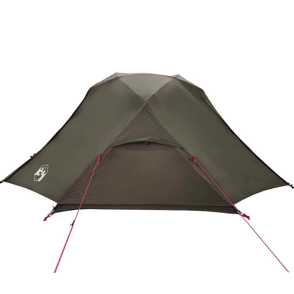 Tenda da Pesca per 3 Persone Marrone Impermeabile