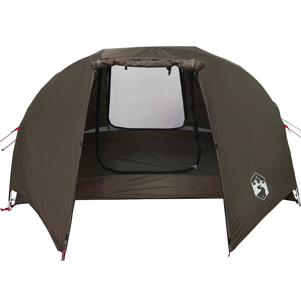 Tenda da Pesca per 3 Persone Marrone Impermeabile