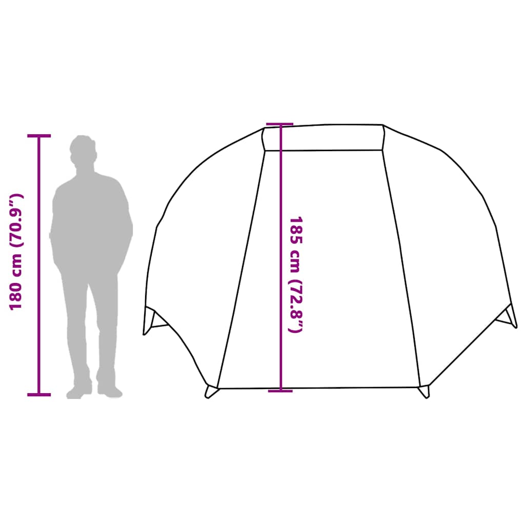 Tenda da Pesca per 5 Persone Marrone Impermeabile
