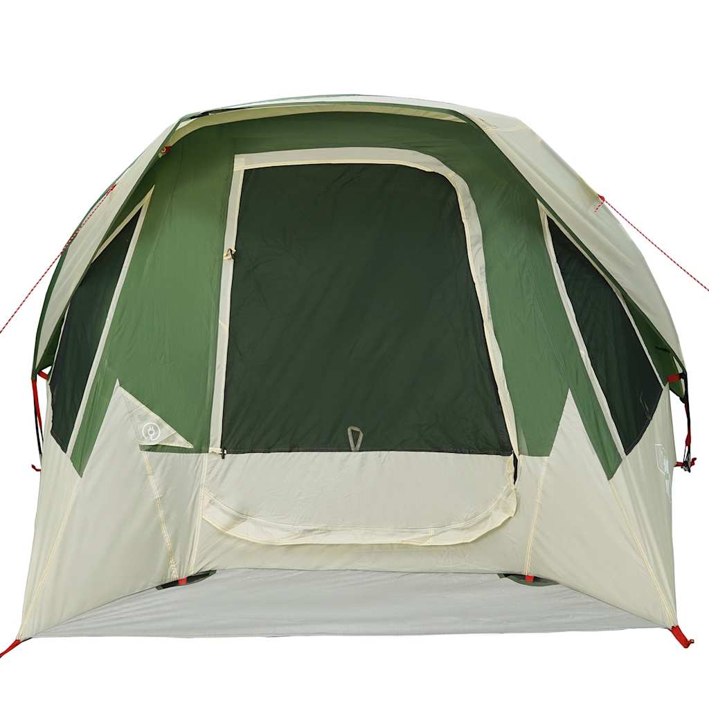 Tenda da Campeggio a Cabina per 4 Persone Verde Impermeabile