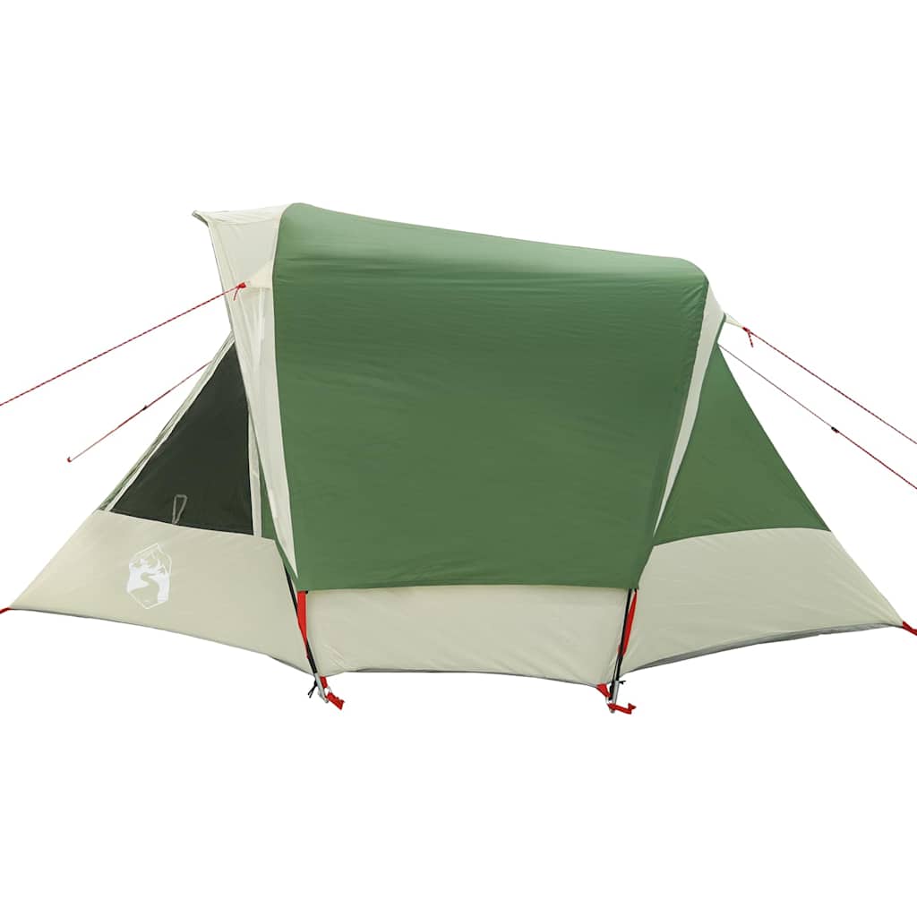 Tenda da Campeggio a Cabina per 4 Persone Verde Impermeabile