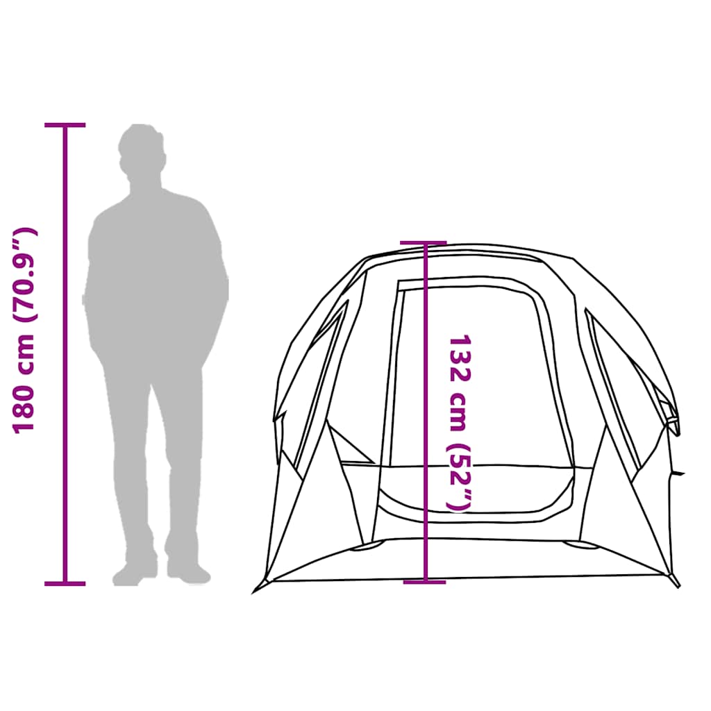 Tenda da Campeggio a Cabina 4 Persone Impermeabile