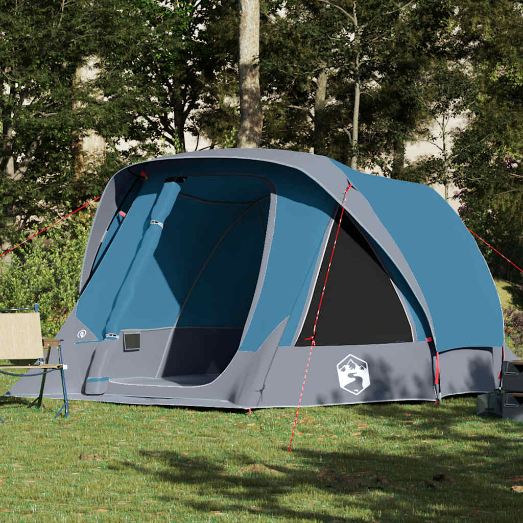 Tenda Familiare Cabina per 6 Persone Blu Impermeabile