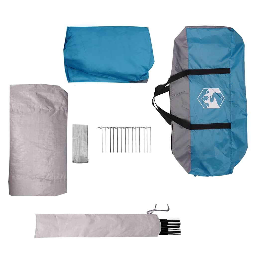 Tenda Familiare Cabina per 6 Persone Blu Impermeabile
