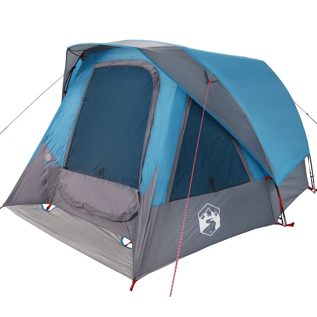 Tenda Familiare Cabina per 6 Persone Blu Impermeabile