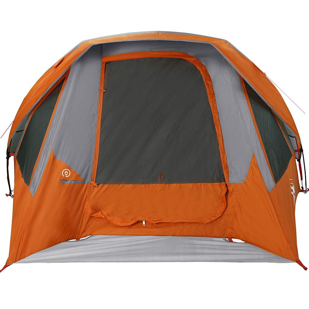 Tenda Familiare Cabina 6 Persone Grigia Arancione Impermeabile