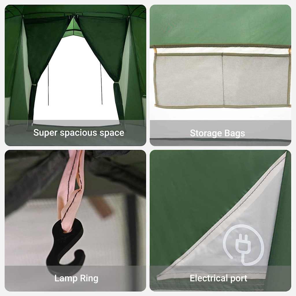 Tenda Familiare 6 persona Verde e Grigio