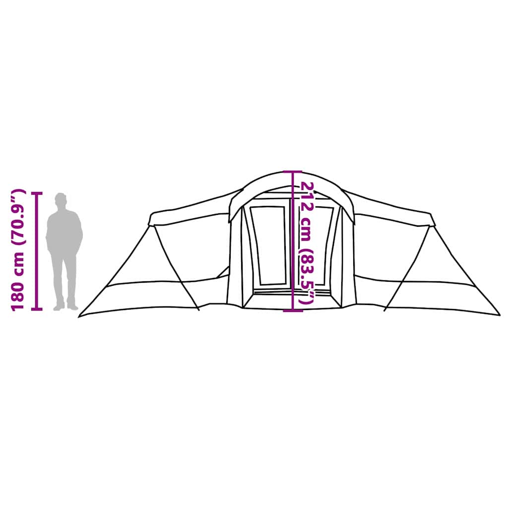Tenda Familiare 6 persona Blu e Grigio